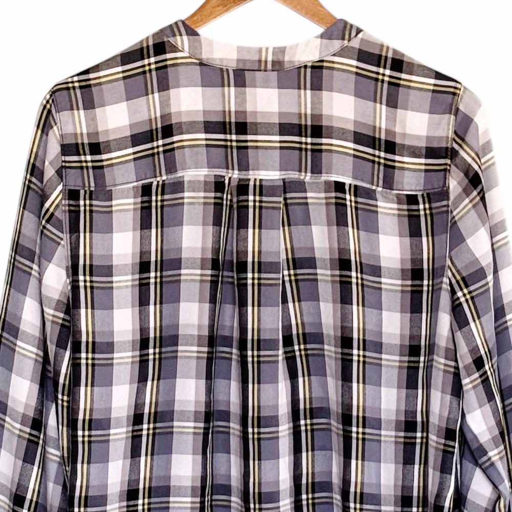 Lane Bryant Plaid Button Cuff Long Sleeve Tunic Size 18 - Picture 6 of 9